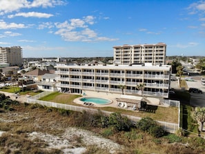 The Beachdrifter Condo from the ocean, #401 is top left condo! Awesome views!