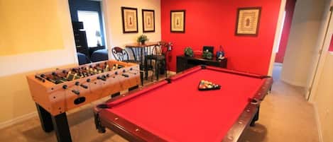 Games room inside the house