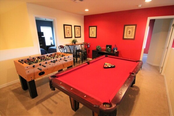 Games room inside the house