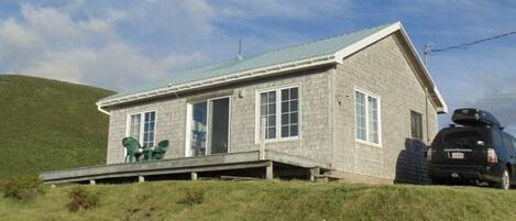 The ocean facing side of the cottage