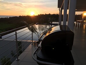 BBQ grill on the pool deck