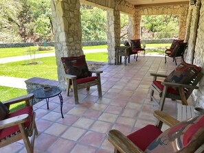 Front porch for relaxing and taking in the breathtaking views