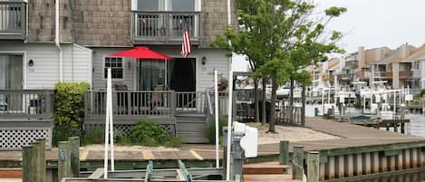 back deck and upper master deck overlooking our dock