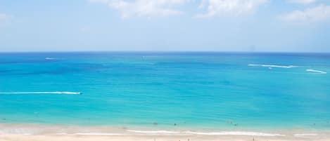 View of Isla Verde Beach from our 18th floor balcony!