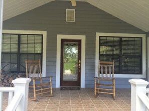 Enjoy rocking on our north-facing Front Porch.