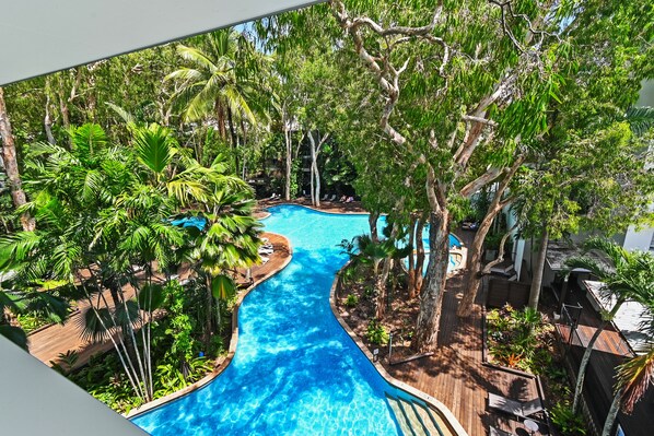 Pool view from balcony