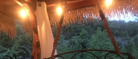 Your view from hanging bed in New Palapa