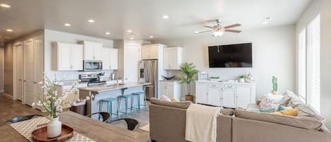 Dining Room View - With an open and spacious floor plan, the Dining Room and Kitchen can accommodate meal preparations for groups large or small.