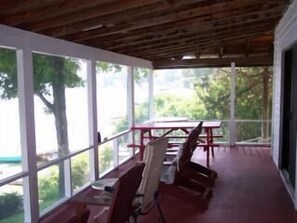 The porch looking at Henderson Harbor.