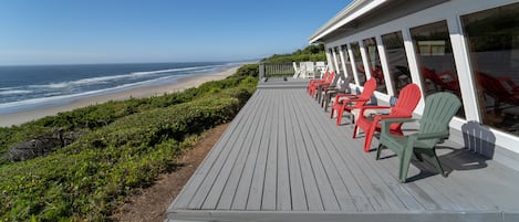 OceanFront Deck View - Large deck to see, hear, and feel the beautiful Ocean!