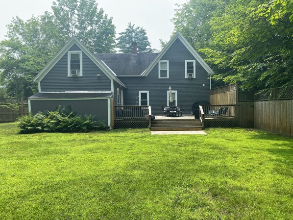 Back yard fenced in