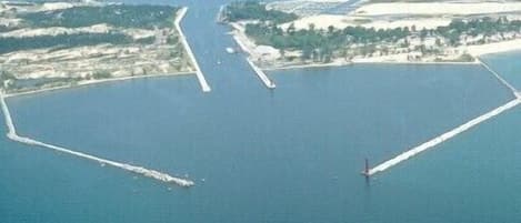 Channel between Lake Michigan and Muskegon Lake.  Your playground.