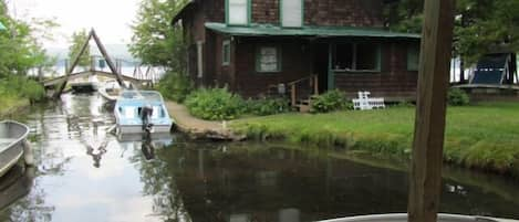 View of Lake House from the boathouse