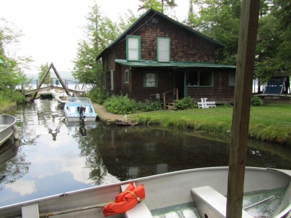 View of Lake House from the boathouse