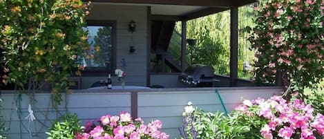 View of patio from garden