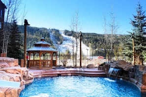 View of the slopes from the pool area