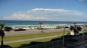 The balcony. Watch the world go by. Bicyclists, walkers, joggers and more!