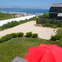 View from Primary Bedroom. Sandy swimming beach!