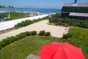 View from Primary Bedroom. Sandy swimming beach!