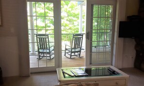 Living area view of back deck