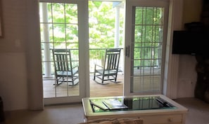 Living area view of back deck