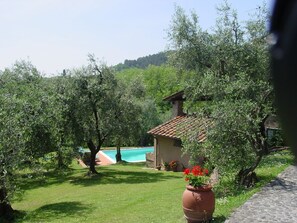 Pool and house view
