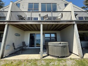 Outside view of private deck and hot tub 