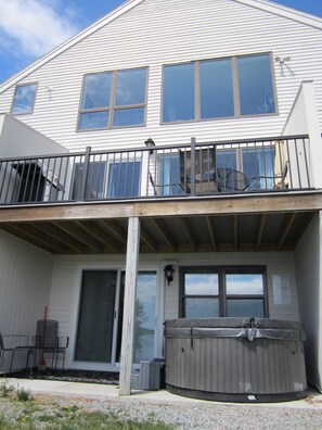 Outside view of private deck and hot tub 