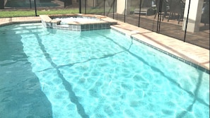 Private hot tub and pool 