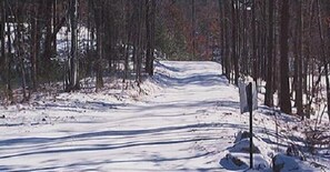 Justa road after snowfall