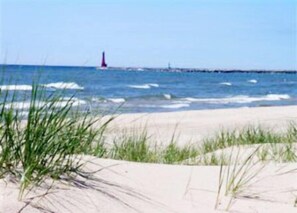 Pere Marquette beach, across the street from the cottage