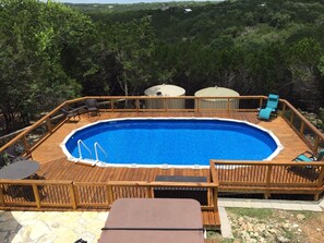 View of Pool from Upper Balcony