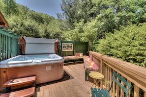 Hot tub and deck