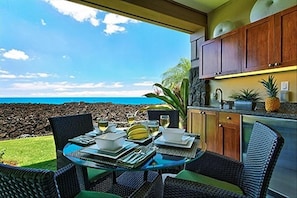 The view from our oceanfront Hali'i Kai condo