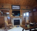 Livingroom with electric fireplace
