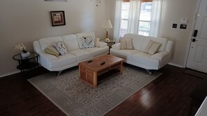 Living room view from the stairs