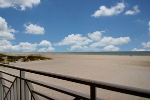VIEW FROM THE BALCONY
ON THE 'QUIET' NORTH END OF THE BEACH