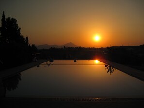 Sunset at the pool