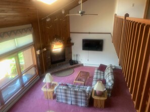 Upper view of lower level family living area
