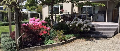 Private deck and garden setting