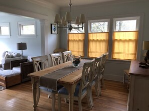 Dining Room (opens to living room) with seating for 8