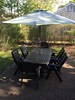 Brand New luxury patio table and six chairs off Kitchen for outdoor dining