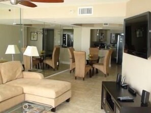 Modern and new furniture with clean italian tiles