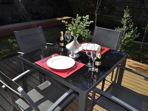 Lunch on the outdoor deck