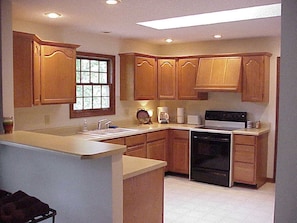 Kitchen with skylight