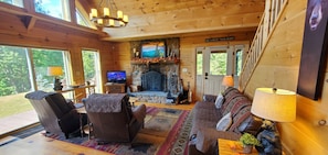 log cabin great room