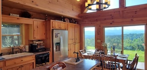 New 2025 stainless steel refrigerator full kitchen with year-round views!