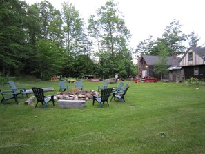 Just like camp, archery, slingshots, zipline,axe & shooting target, horse shoes