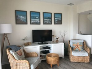Living Room with large Smart TV
