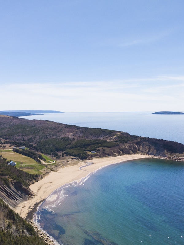 aerial view of Chimney Corner beach